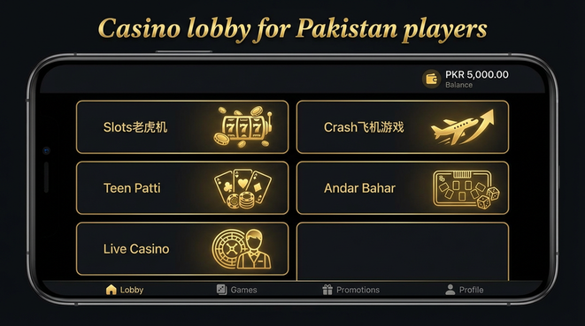 Lobby view of lucky pak 777 for Pakistan users - 4